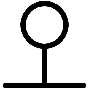 Map Pin Simple Line Light Icon from Phosphor Light Set