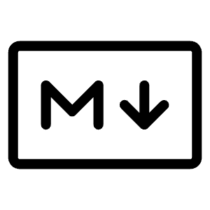 Markdown Logo Light Icon from Phosphor Light Set