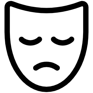 Mask Sad Light Icon from Phosphor Light Set