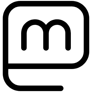Mastodon Logo Light Icon from Phosphor Light Set