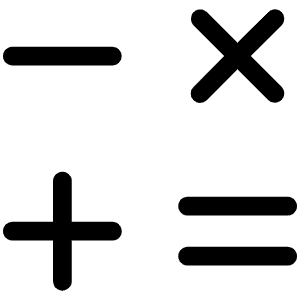 Math Operations Light Icon from Phosphor Light Set