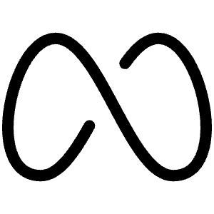 Meta Logo Light Icon from Phosphor Light Set