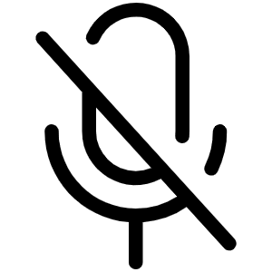 Microphone Slash Light Icon from Phosphor Light Set