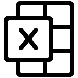 Microsoft Excel Logo Light Icon from Phosphor Light Set