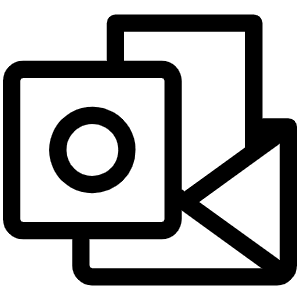 Microsoft Outlook Logo Light Icon from Phosphor Light Set