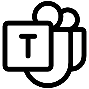 Microsoft Teams Logo Light Icon from Phosphor Light Set