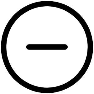 Minus Circle Light Icon from Phosphor Light Set