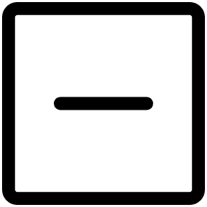 Minus Square Light Icon from Phosphor Light Set