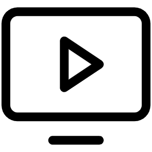 Monitor Play Light Icon from Phosphor Light Set