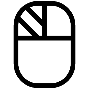 Mouse Left Click Light Icon from Phosphor Light Set