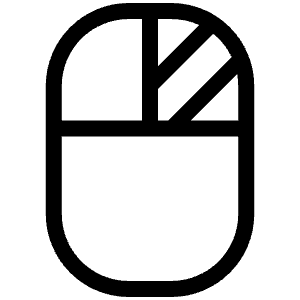 Mouse Right Click Light Icon from Phosphor Light Set
