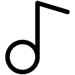 Music Note Simple Light Icon from Phosphor Light Set