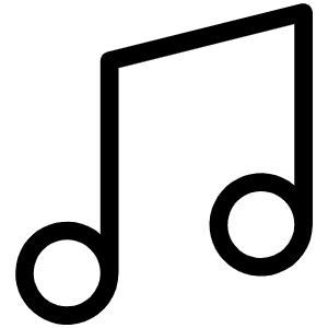 Music Notes Simple Light Icon from Phosphor Light Set