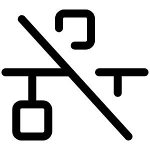 Network Slash Light Icon from Phosphor Light Set