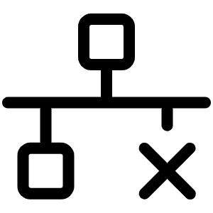 Network X Light Icon from Phosphor Light Set