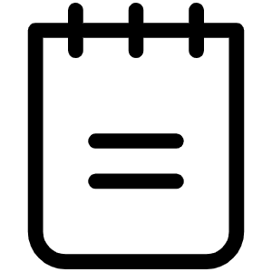 Notepad Light Icon from Phosphor Light Set