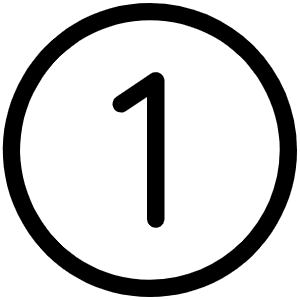 Number Circle One Light Icon from Phosphor Light Set