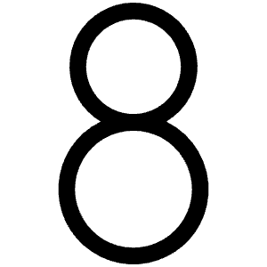 Number Eight Light Icon from Phosphor Light Set