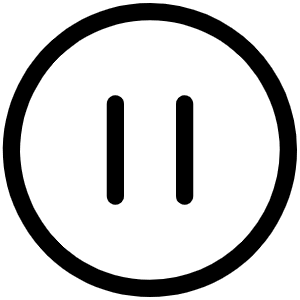Pause Circle Light Icon from Phosphor Light Set