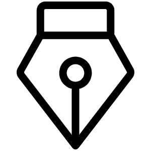Pen Nib Straight Light Icon from Phosphor Light Set