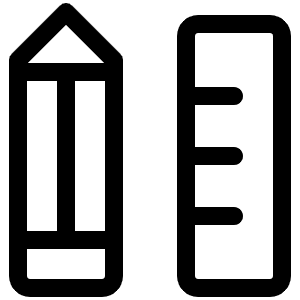 Pencil Ruler Light Icon from Phosphor Light Set