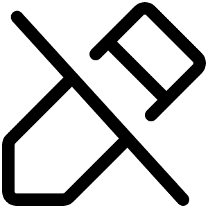 Pencil Simple Slash Light Icon from Phosphor Light Set