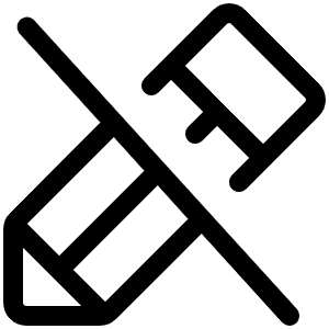 Pencil Slash Light Icon from Phosphor Light Set