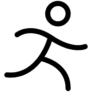 Person Simple Run Light Icon from Phosphor Light Set