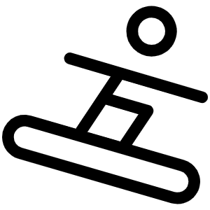 Person Simple Snowboard Light Icon from Phosphor Light Set