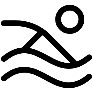 Person Simple Swim Light Icon from Phosphor Light Set