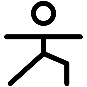 Person Simple Tai Chi Light Icon from Phosphor Light Set