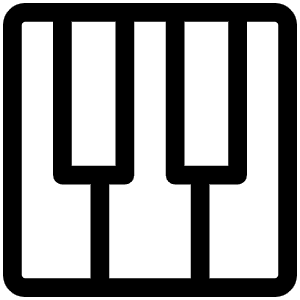 Piano Keys Light Icon from Phosphor Light Set