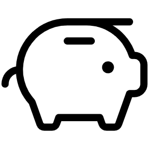 Piggy Bank Light Icon from Phosphor Light Set