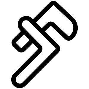 Pipe Wrench Light Icon from Phosphor Light Set