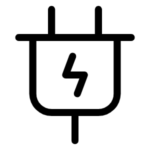 Plug Charging Light Icon from Phosphor Light Set