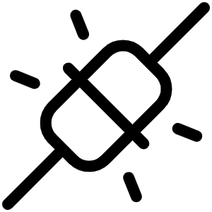Plugs Connected Light Icon from Phosphor Light Set