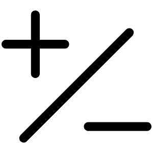 Plus Minus Light Icon from Phosphor Light Set