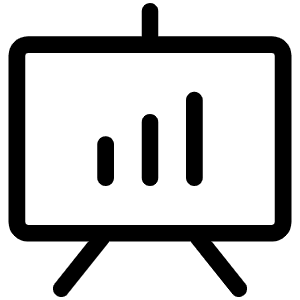 Presentation Chart Light Icon from Phosphor Light Set