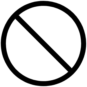 Prohibit Light Icon from Phosphor Light Set