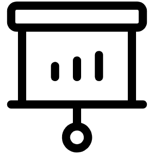 Projector Screen Chart Light Icon from Phosphor Light Set