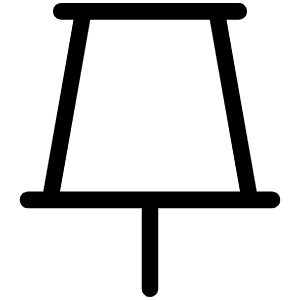 Push Pin Simple Light Icon from Phosphor Light Set