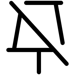 Push Pin Simple Slash Light Icon from Phosphor Light Set