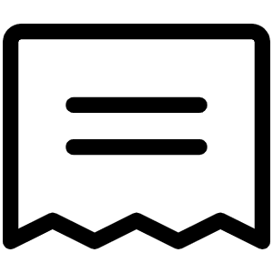 Receipt Light Icon from Phosphor Light Set