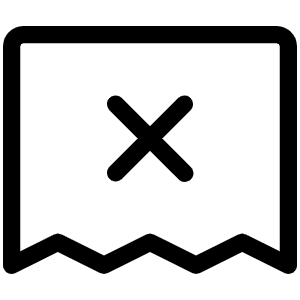 Receipt X Light Icon from Phosphor Light Set
