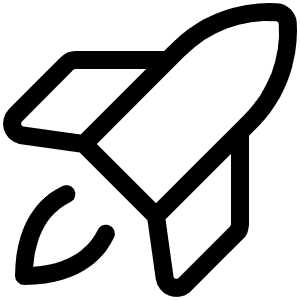 Rocket Launch Light Icon from Phosphor Light Set