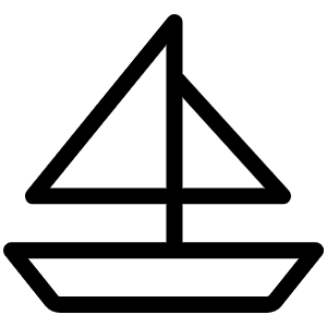 Sailboat Light Icon from Phosphor Light Set