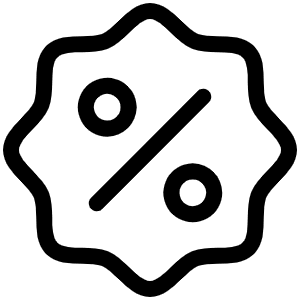 Seal Percent Light Icon from Phosphor Light Set