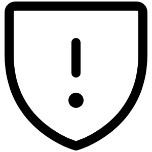 Shield Warning Light Icon from Phosphor Light Set