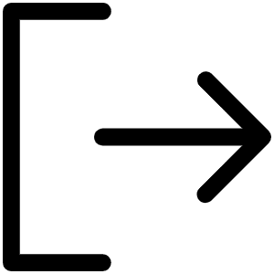 Sign Out Light Icon from Phosphor Light Set