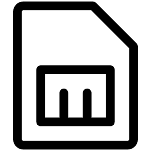 Sim Card Light Icon from Phosphor Light Set